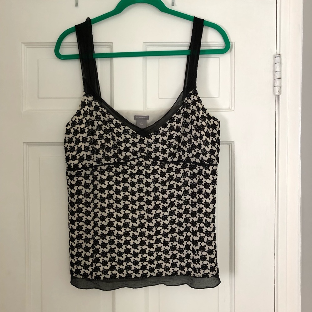 Ann Taylor silk embroidered top